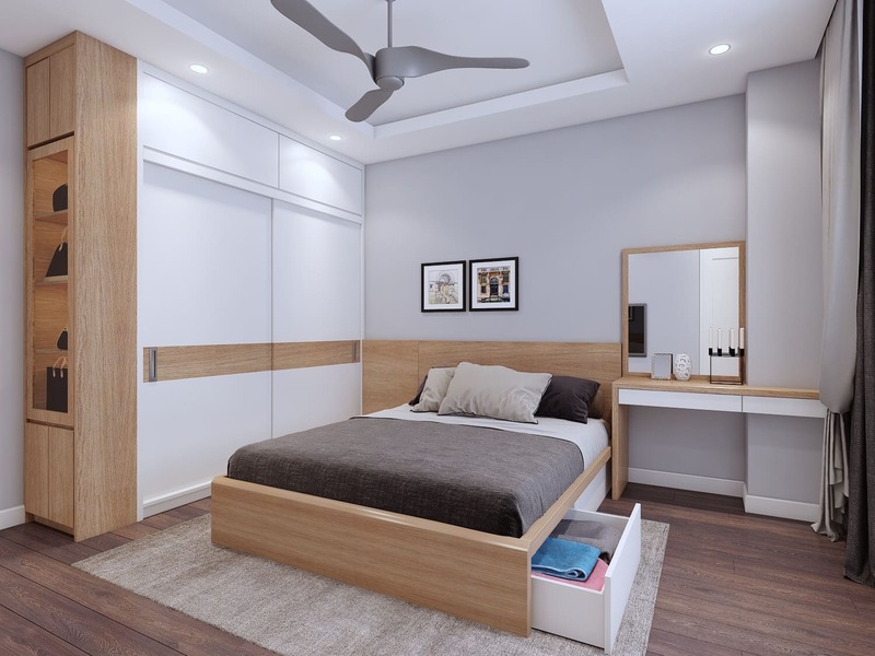 thiết kế phòng ngủ nhỏ cho vợ chồng