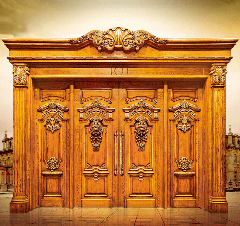 cửa gỗ 4 cánh tân cổ điển