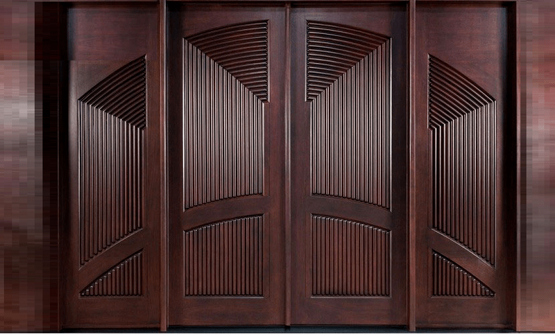 mẫu cửa gỗ 4 cánh tân cổ điển